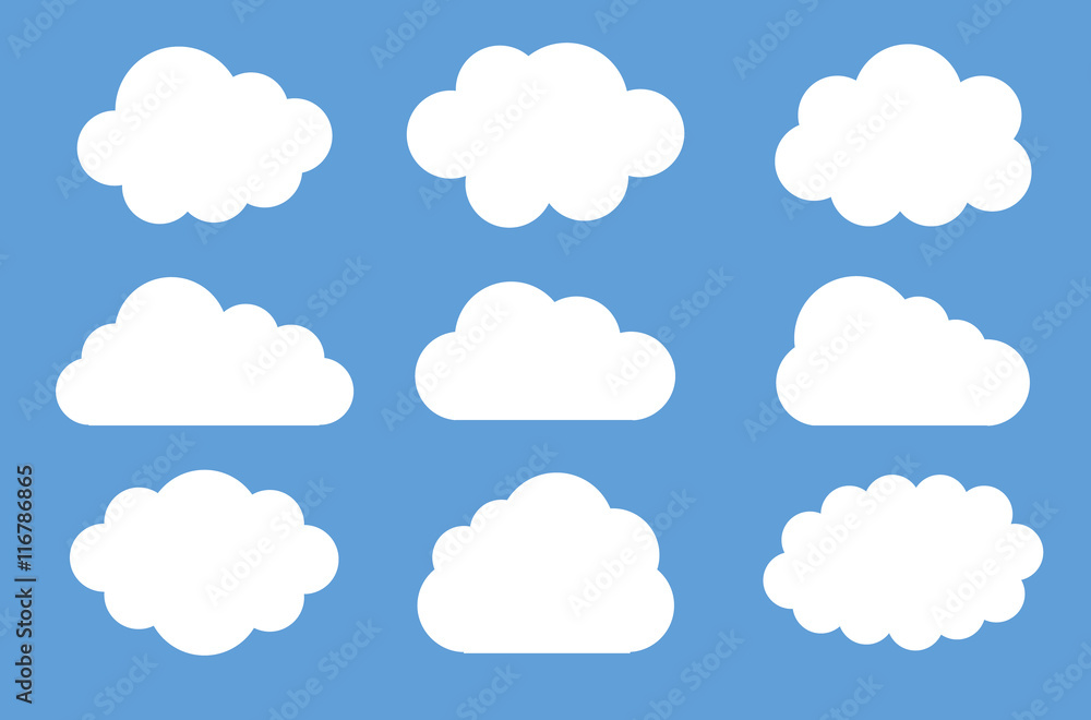 Cloud set. Cloud Icon Vector.