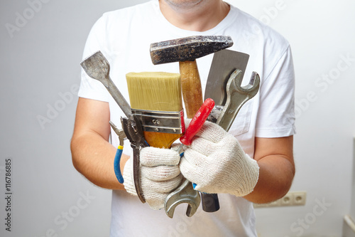 man with tools photo