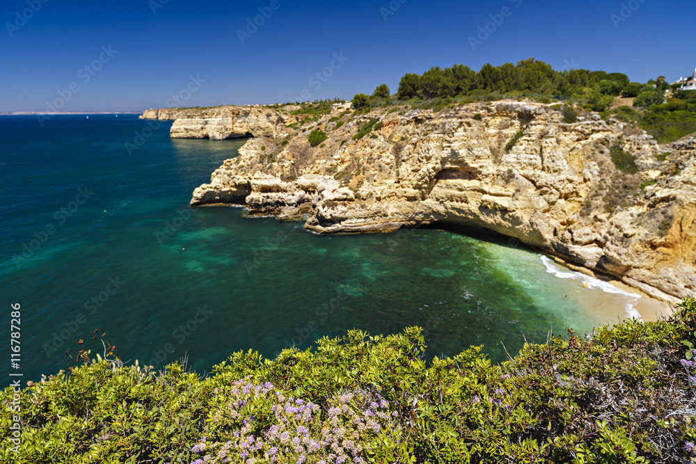 Beautiful bay with mountains and beautiful views of the coast. P