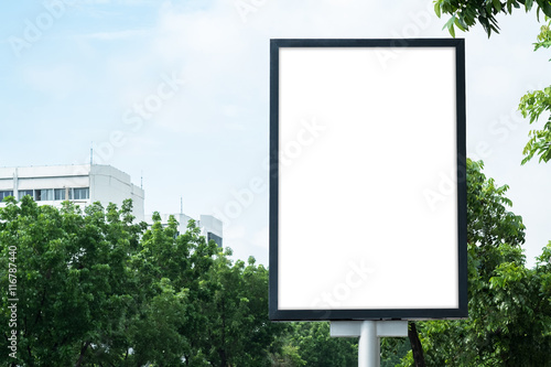 Blank Poster Mockup Template with clipping path