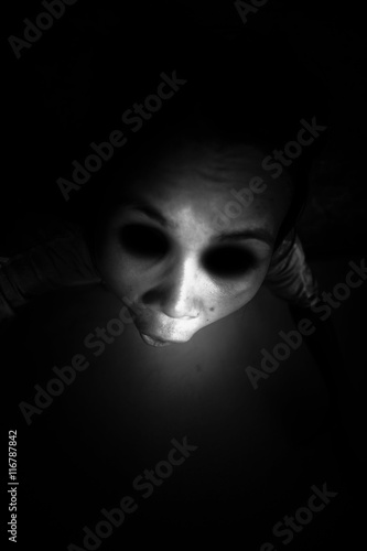 Face of ghost,Scary background for book cover