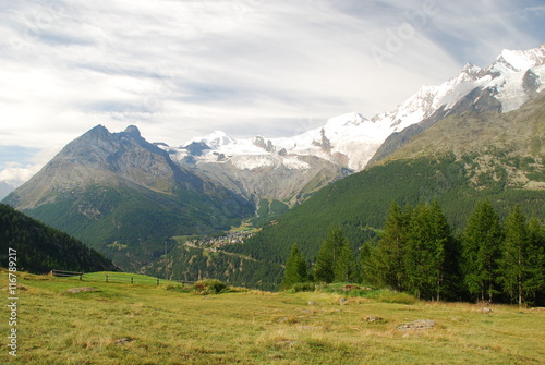 Swiss alps, Saas Fee panorama