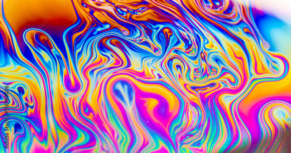 Rainbow colors created by soap, bubble,or oil makes can use for background 