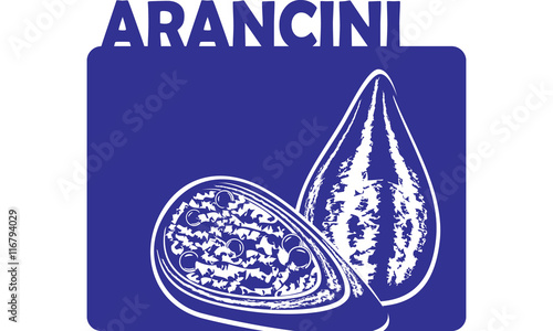 Italian food - Arancini - vector
