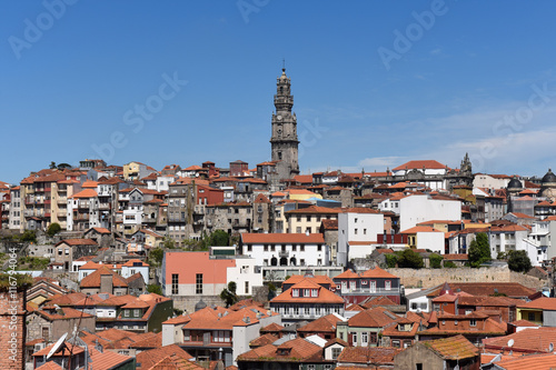 Church Clerigos with panoramic view of Porto, Portugal, © curto