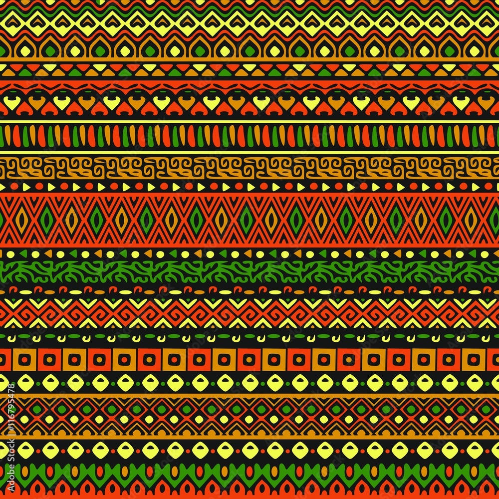 Vector african style pattern with tribal motifs. Vector african style pattern with tribal motifs.