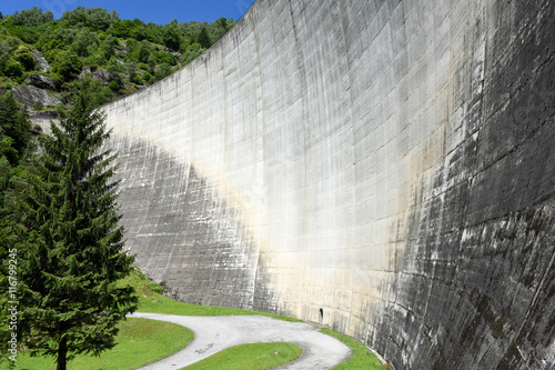 Dam of Malvaglia on Blenio valley photo