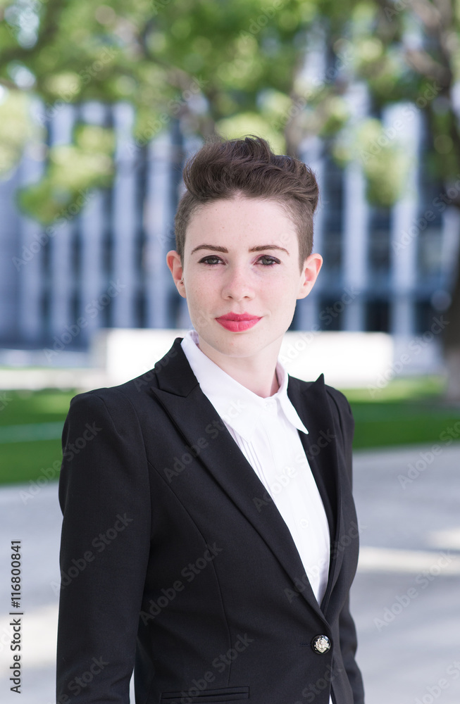 Modern business woman showing confident Modern business woman showing confident
