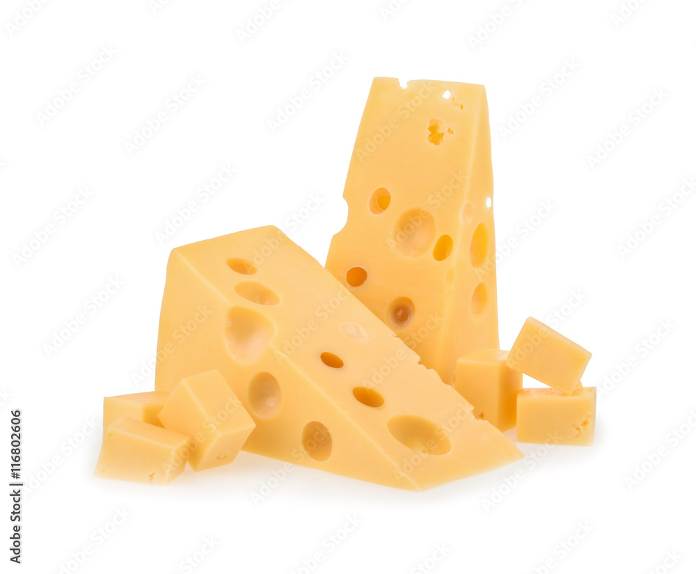 piece of cheese isolated piece of cheese isolated