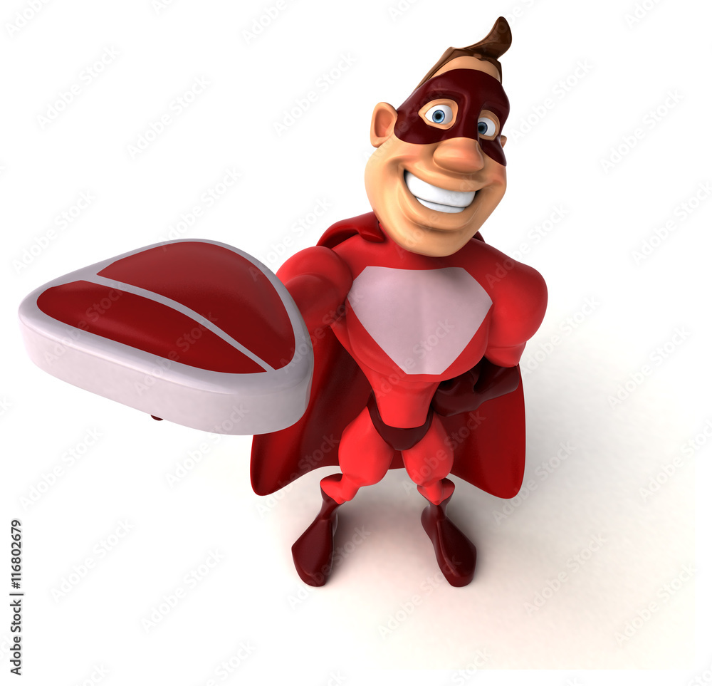 Fun superhero StockIllustration Adobe Stock