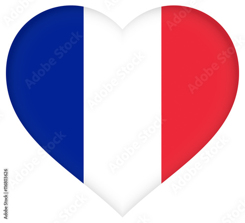 Free Download French Flag Heart - GFXLoad