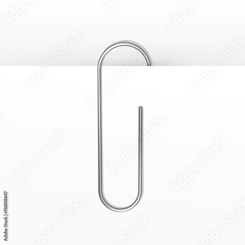 Vector Paper Clip Isolated on White Background