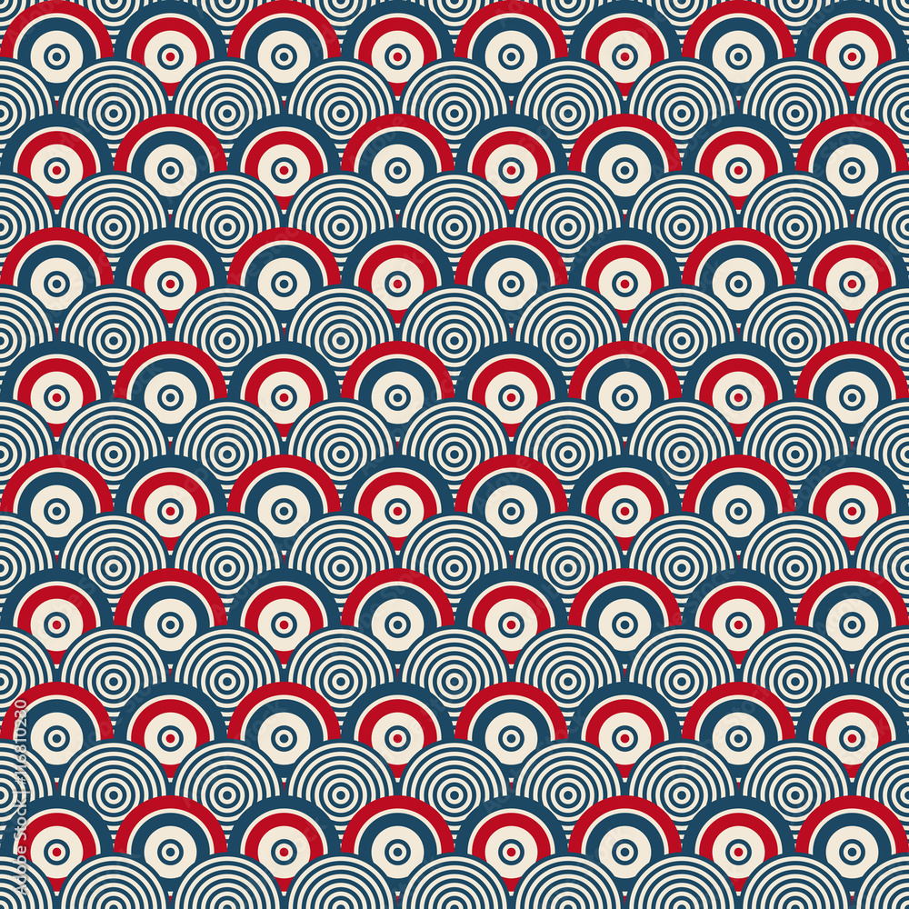 seamless geometric pattern with circles