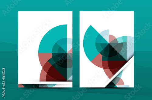 Geometric design A4 size cover print template