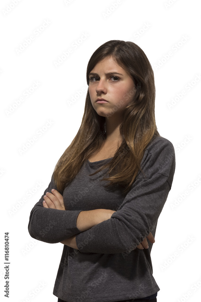 beautiful teenage girl angry portrait beautiful teenage girl angry portrait
