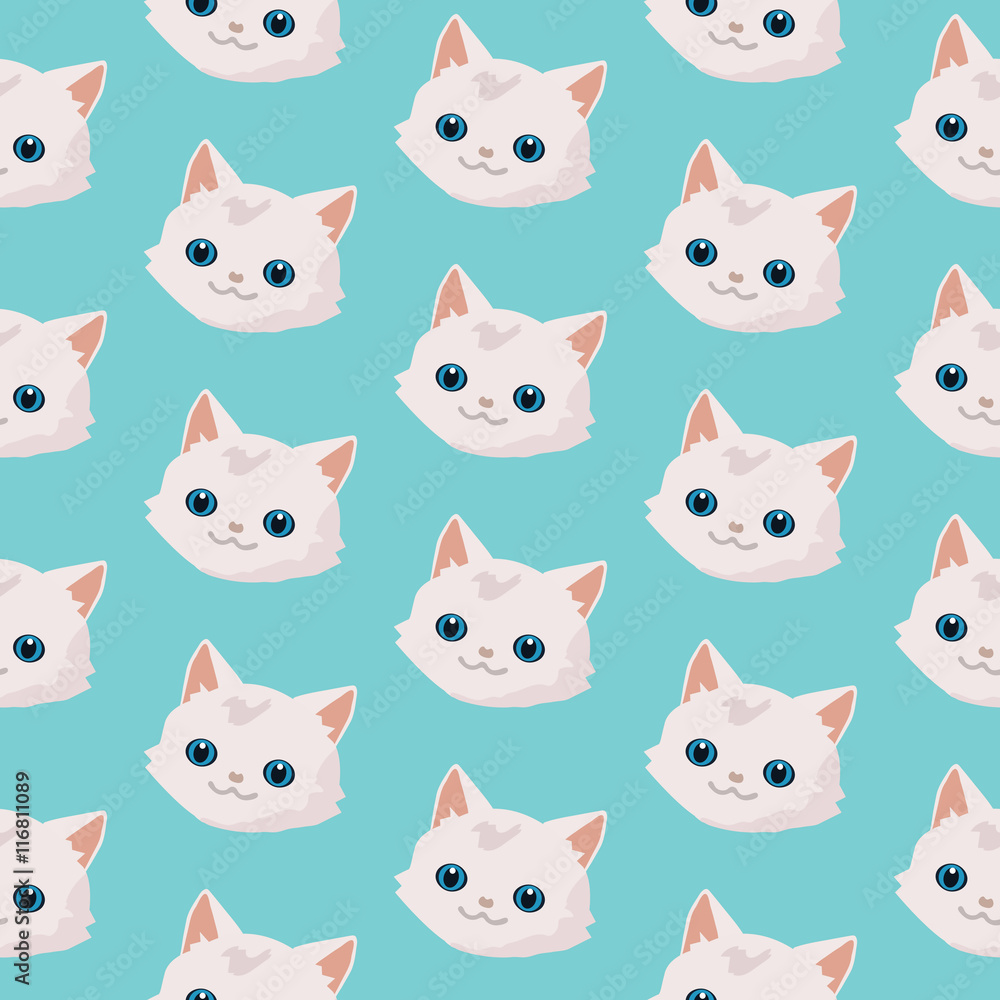 Pattern with cute cats.
