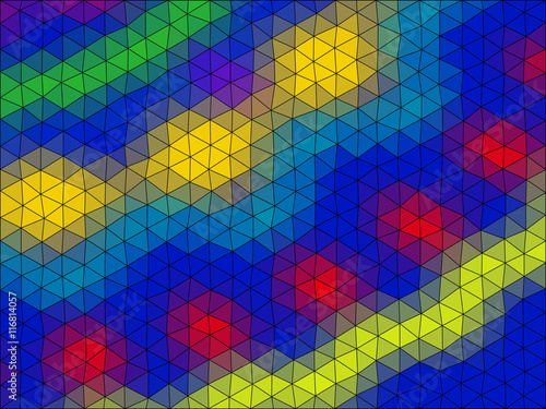 Ornament low poly triangle style vector mosaic background