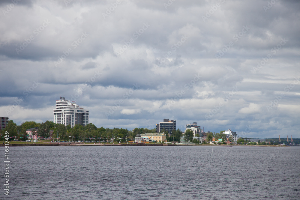 Petrozavodsk. Republic of Karelia. View of the city embankment.