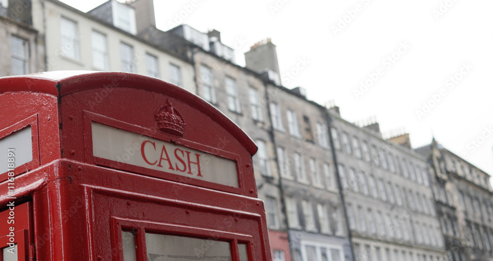 Top of the British Phone Booth with writing Top of the British Phone Booth with writing