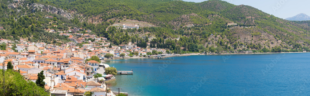 Panorama of limni village in north Evia.
