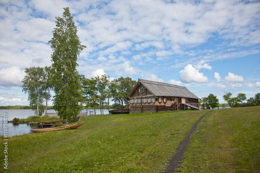 Karelia. Island of Kizhi. Ensemble of Kizhi Pogost and objects of wooden architecture.