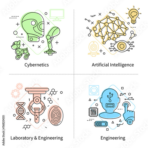 Artificial Intelligence Icon Set