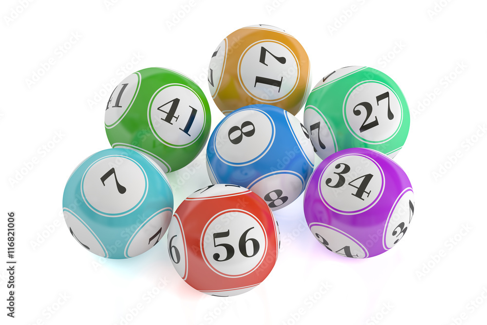 colored lottery balls, 3D rendering colored lottery balls, 3D rendering