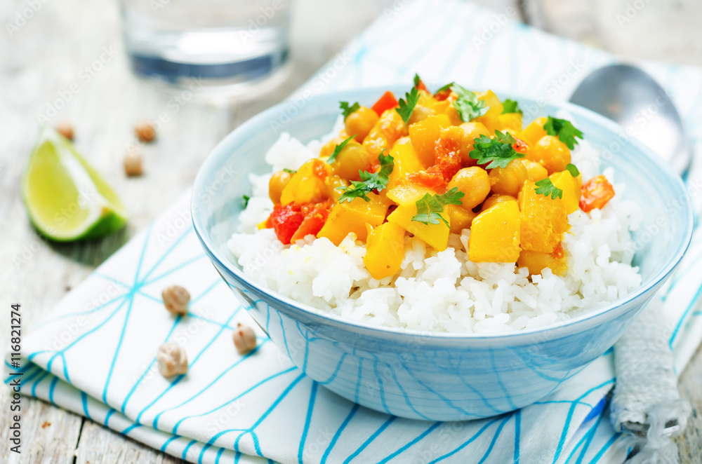 pumpkin chickpea curry with rice pumpkin chickpea curry with rice