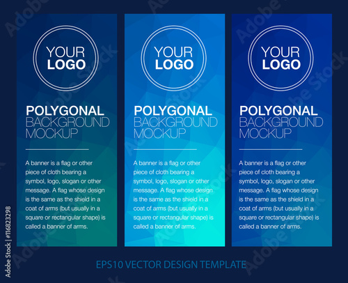 Vertical polygonal banners
