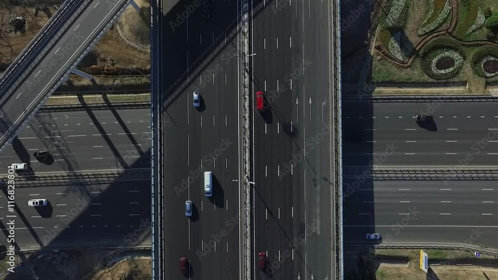 Aerial View of Highway Interchange in Moscow City, Russia Aerial View of Highway Interchange in Moscow City, Russia