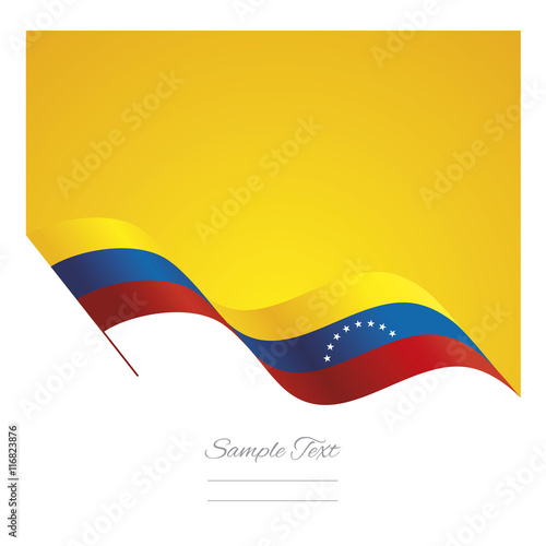 Venezuela abstract wave flag ribbon vector background