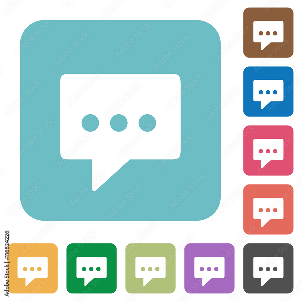 Flat working chat icons Flat working chat icons