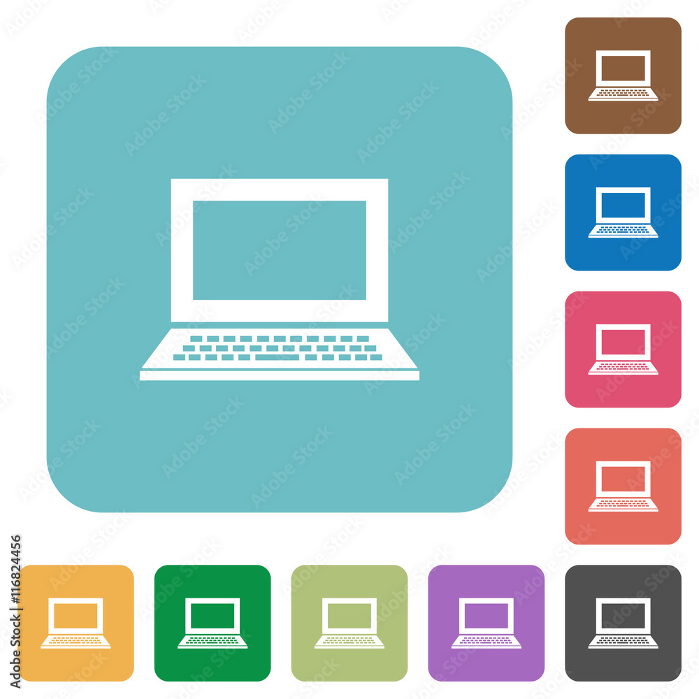 Flat laptop icons Flat laptop icons
