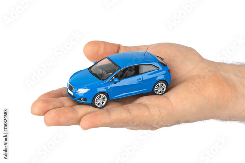 Hand with car