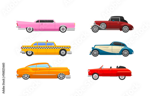 Retro car vector vehicle