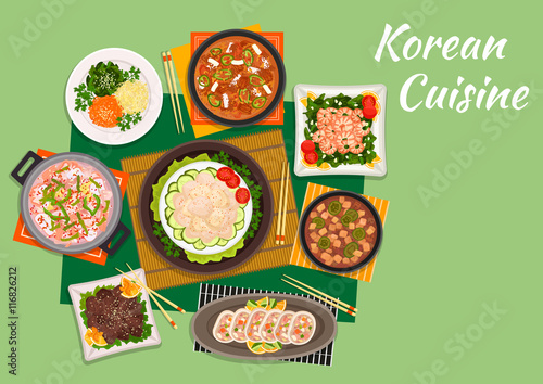 Dinner of national korean cuisine