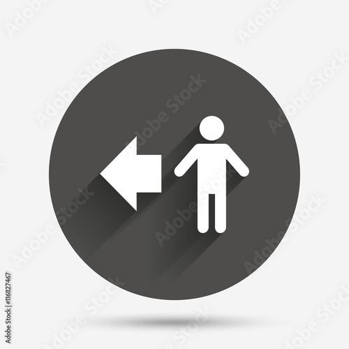Pedestrian road icon. Human path.