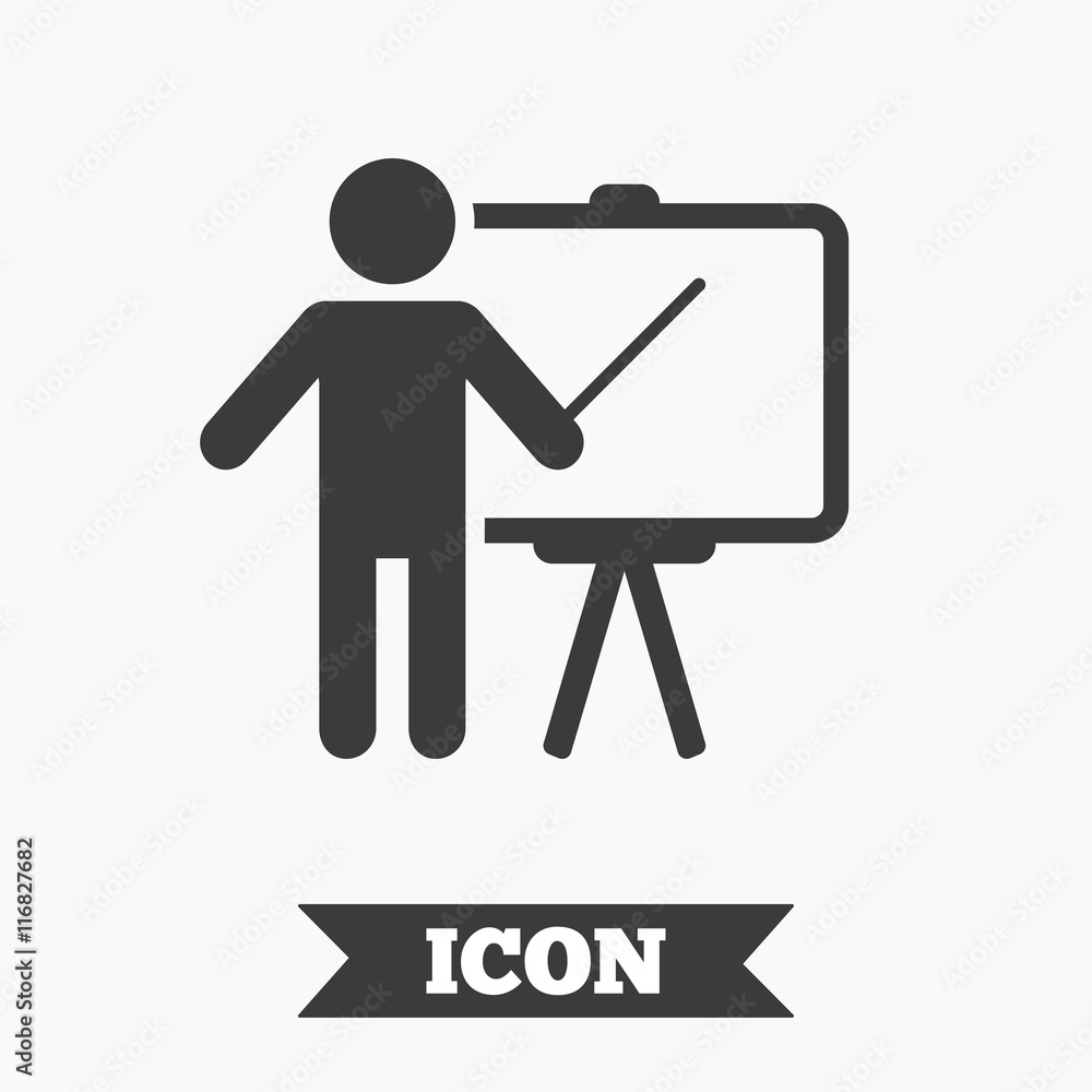 Presentation billboard sign icon. Presentation billboard sign icon.