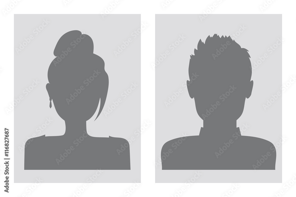 Fototapeta premium Vector male and female avatars.