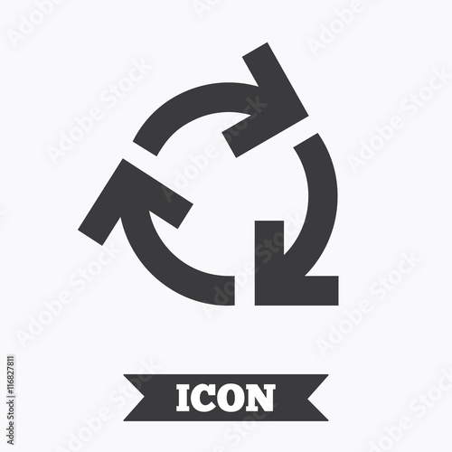 Recycling sign icon. Reuse or reduce symbol.