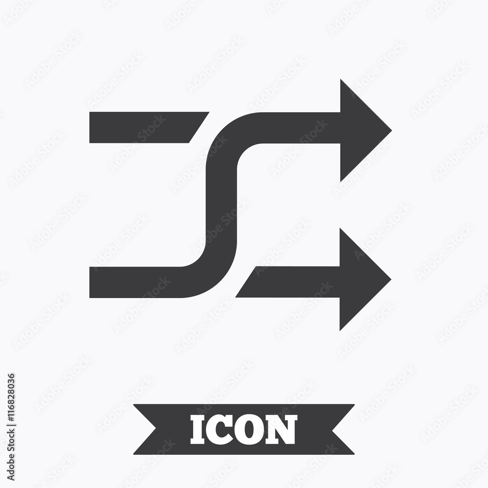 Shuffle sign icon. Random symbol. Shuffle sign icon. Random symbol.