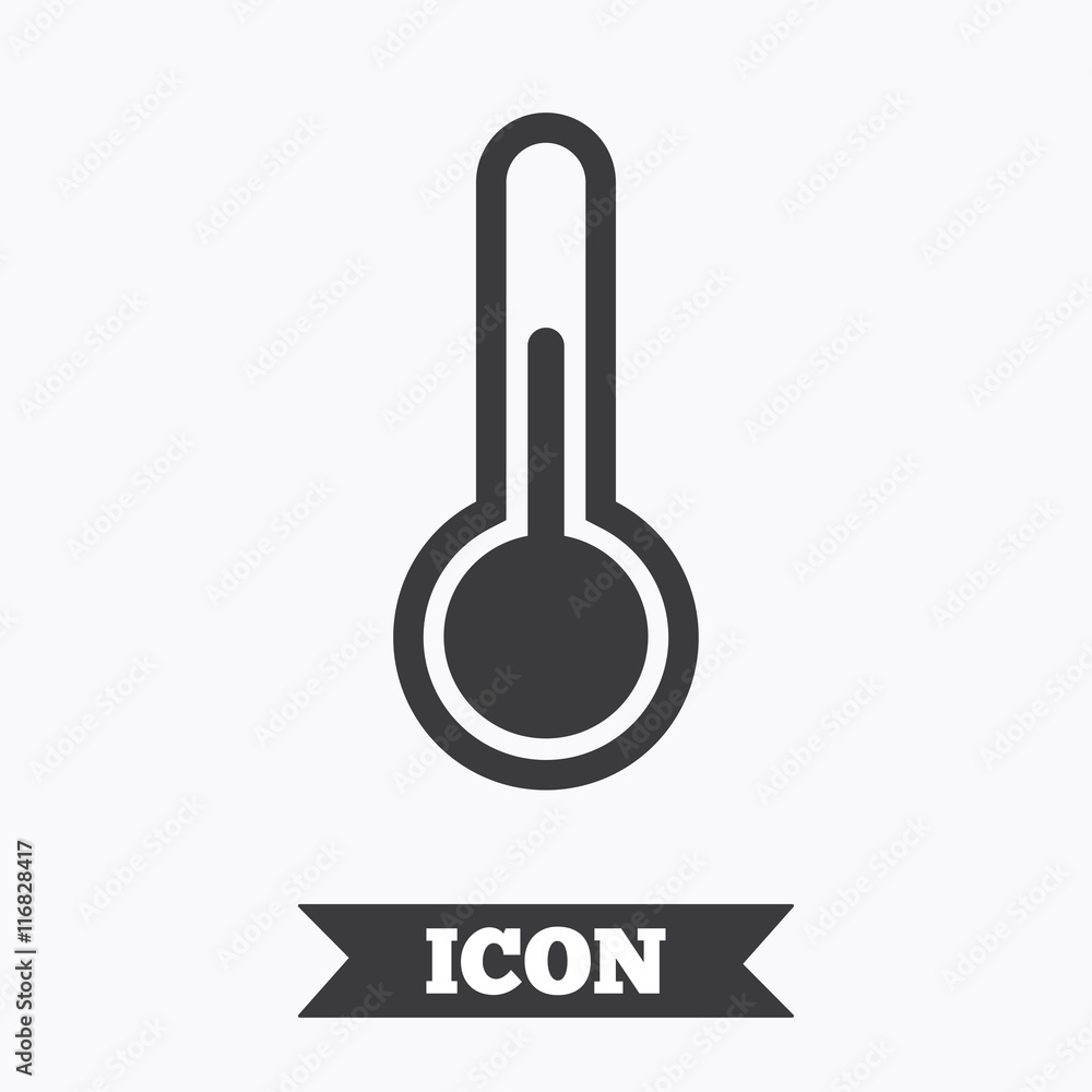 Thermometer sign icon. Temperature symbol. Thermometer sign icon. Temperature symbol.