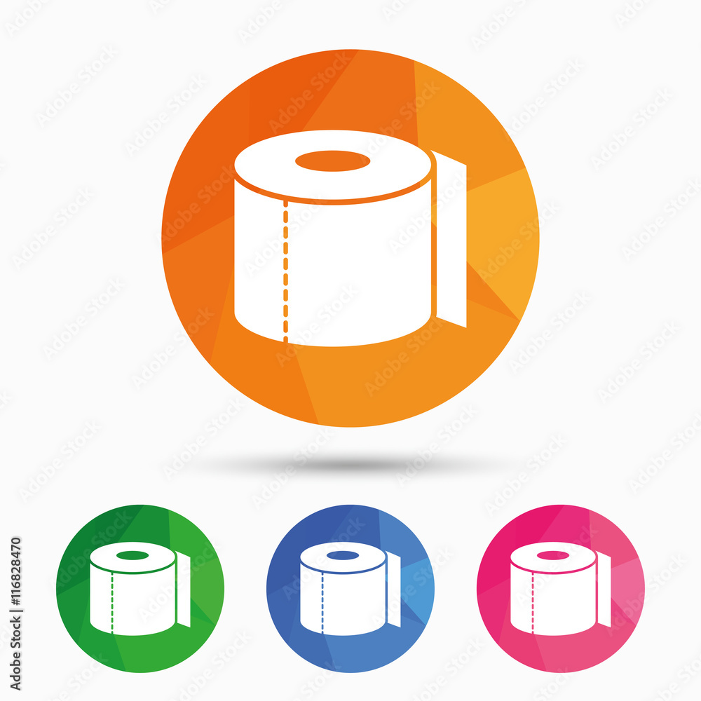 Toilet paper sign icon. WC roll symbol. Toilet paper sign icon. WC roll symbol.