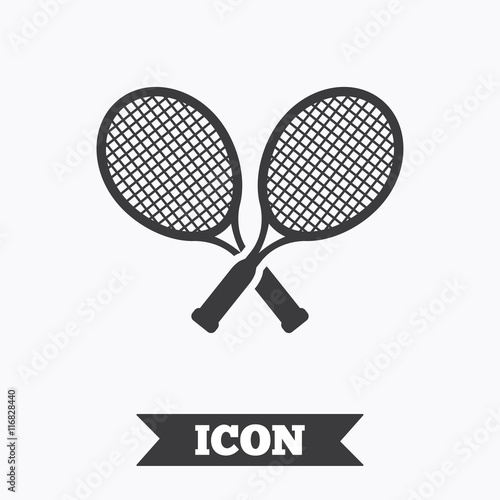 Tennis rackets sign icon. Sport symbol. © blankstock