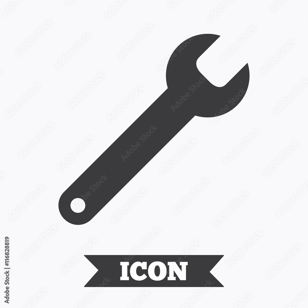 Wrench key sign icon. Service tool symbol. Wrench key sign icon. Service tool symbol.
