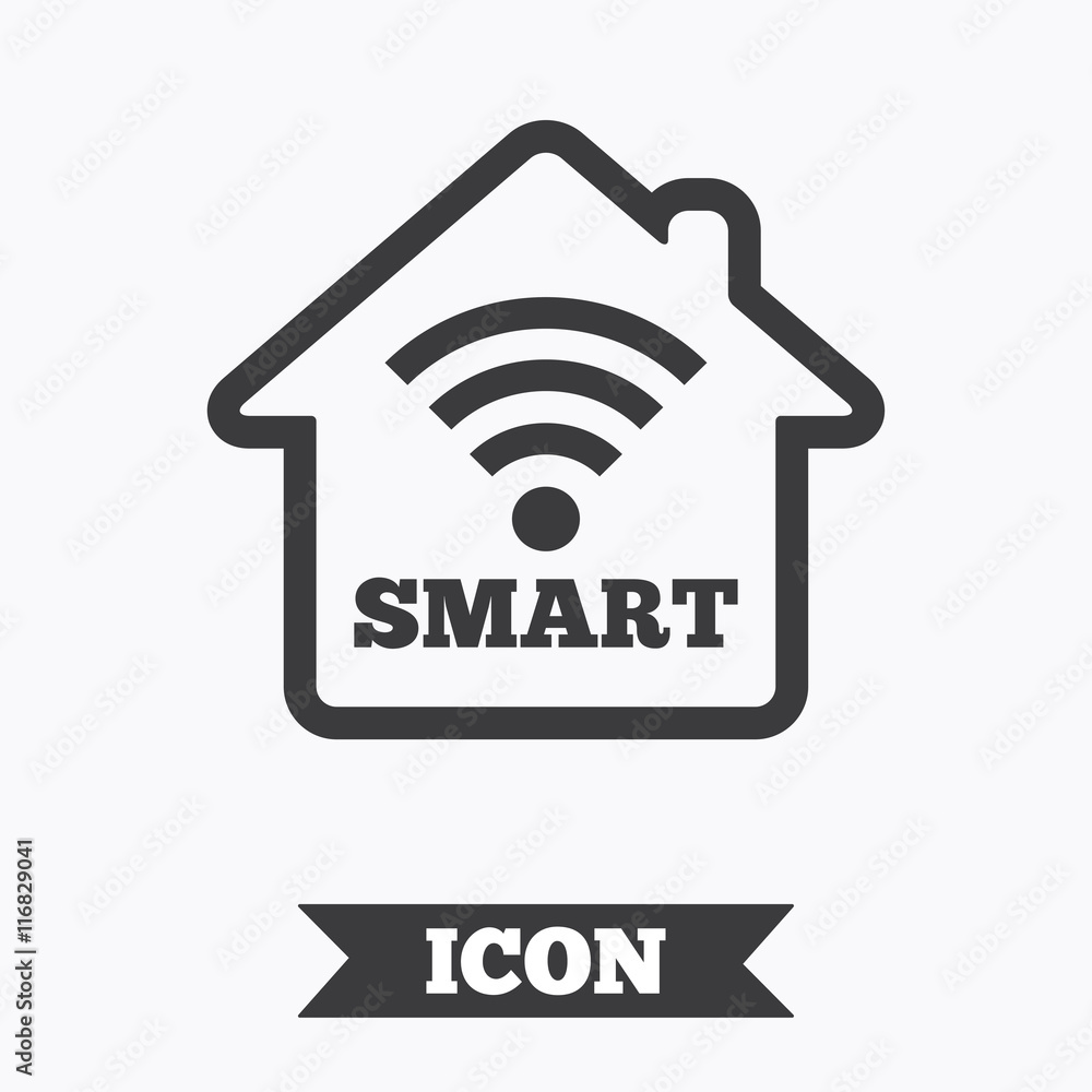 Smart home sign icon. Smart house button. Smart home sign icon. Smart house button.