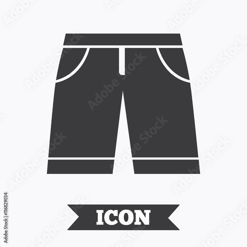 Men's Bermuda shorts sign icon. Clothing symbol.