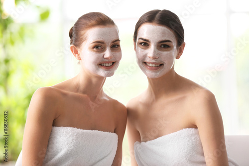 Beautiful girls with masks ...