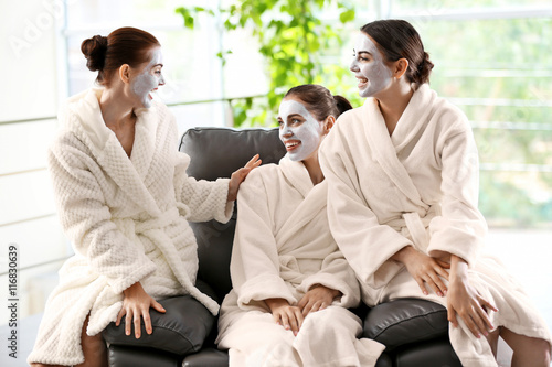 Beautiful girls with masks ...
