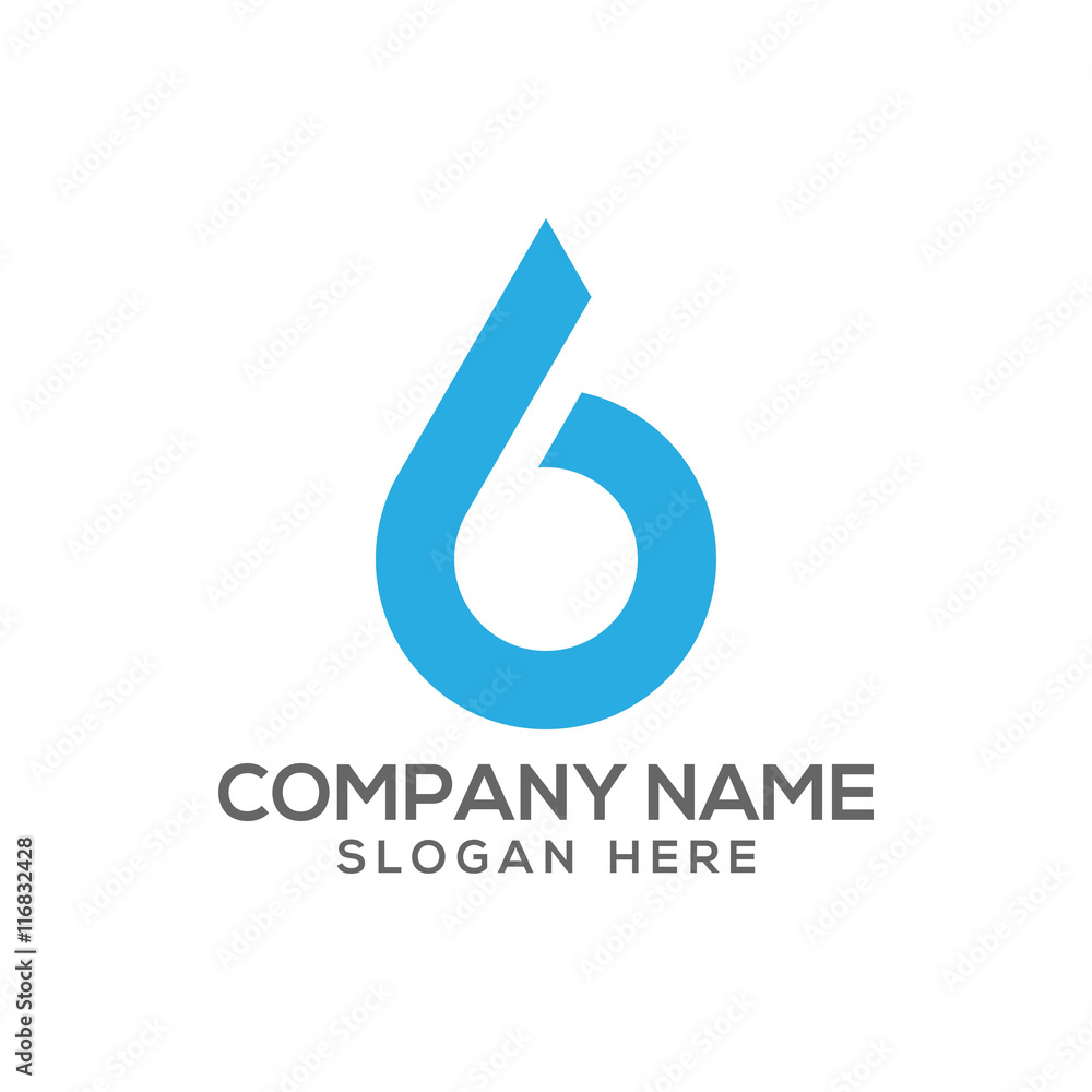 Number 6 logo vector Number 6 logo vector
